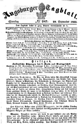 Augsburger Tagblatt Samstag 29. September 1855