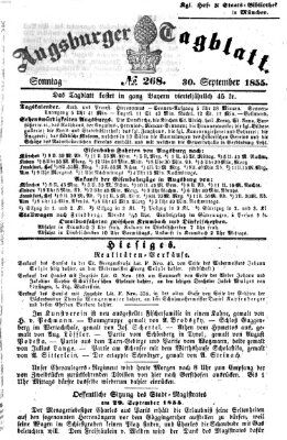 Augsburger Tagblatt Sonntag 30. September 1855