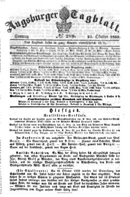 Augsburger Tagblatt Sonntag 21. Oktober 1855