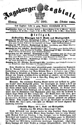 Augsburger Tagblatt Montag 22. Oktober 1855