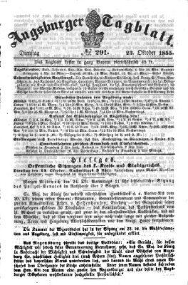 Augsburger Tagblatt Dienstag 23. Oktober 1855