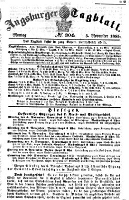 Augsburger Tagblatt Montag 5. November 1855