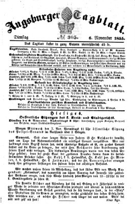 Augsburger Tagblatt Dienstag 6. November 1855