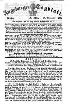 Augsburger Tagblatt Samstag 10. November 1855