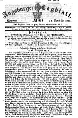 Augsburger Tagblatt Mittwoch 14. November 1855