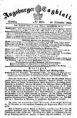 Augsburger Tagblatt Samstag 17. November 1855