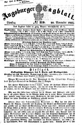 Augsburger Tagblatt Dienstag 20. November 1855