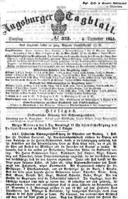 Augsburger Tagblatt Dienstag 4. Dezember 1855