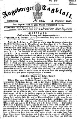 Augsburger Tagblatt Donnerstag 6. Dezember 1855