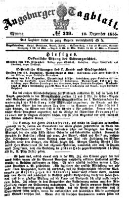 Augsburger Tagblatt Montag 10. Dezember 1855