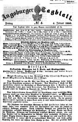 Augsburger Tagblatt Freitag 4. Januar 1856