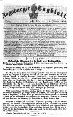 Augsburger Tagblatt Freitag 11. Januar 1856