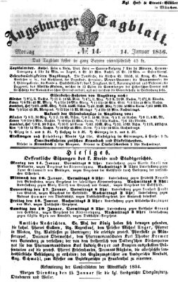 Augsburger Tagblatt Montag 14. Januar 1856