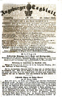 Augsburger Tagblatt Donnerstag 17. Januar 1856