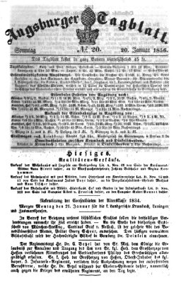 Augsburger Tagblatt Sonntag 20. Januar 1856