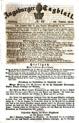 Augsburger Tagblatt Sonntag 27. Januar 1856