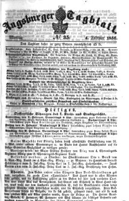 Augsburger Tagblatt Montag 4. Februar 1856