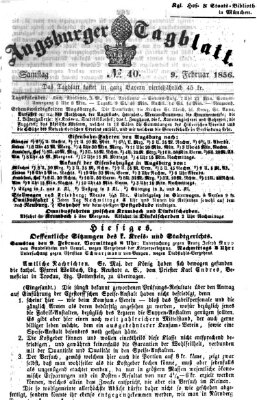 Augsburger Tagblatt Samstag 9. Februar 1856