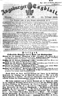 Augsburger Tagblatt Montag 11. Februar 1856