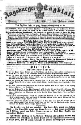 Augsburger Tagblatt Sonntag 24. Februar 1856