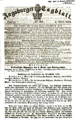 Augsburger Tagblatt Dienstag 4. März 1856