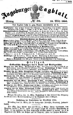 Augsburger Tagblatt Montag 10. März 1856