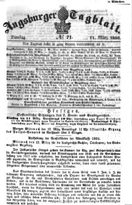 Augsburger Tagblatt Dienstag 11. März 1856