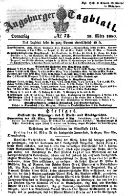 Augsburger Tagblatt Donnerstag 13. März 1856