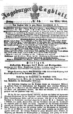 Augsburger Tagblatt Freitag 14. März 1856