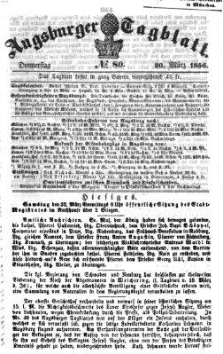 Augsburger Tagblatt Donnerstag 20. März 1856