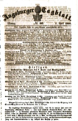 Augsburger Tagblatt Montag 7. April 1856