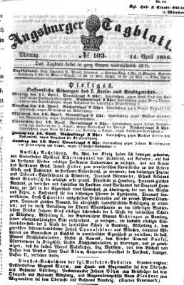 Augsburger Tagblatt Montag 14. April 1856