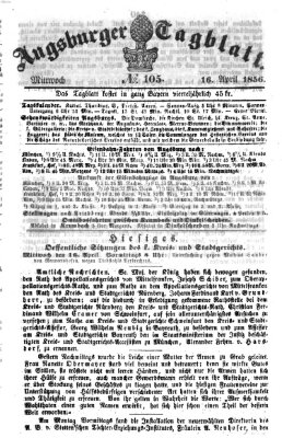 Augsburger Tagblatt Mittwoch 16. April 1856