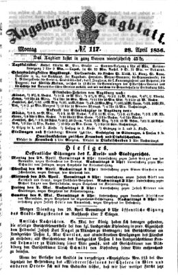 Augsburger Tagblatt Montag 28. April 1856