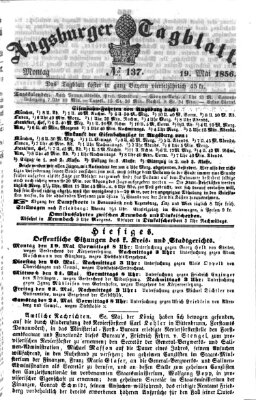 Augsburger Tagblatt Montag 19. Mai 1856