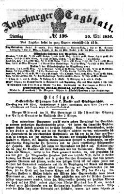 Augsburger Tagblatt Dienstag 20. Mai 1856