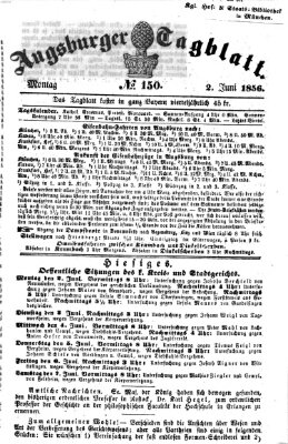 Augsburger Tagblatt Montag 2. Juni 1856