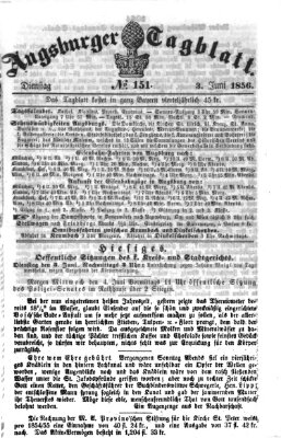 Augsburger Tagblatt Dienstag 3. Juni 1856