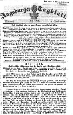 Augsburger Tagblatt Mittwoch 4. Juni 1856