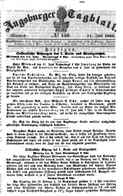 Augsburger Tagblatt Mittwoch 11. Juni 1856