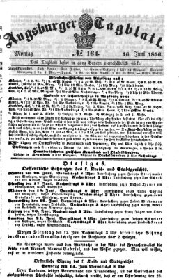 Augsburger Tagblatt Montag 16. Juni 1856