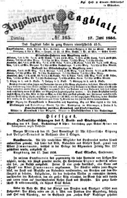 Augsburger Tagblatt Dienstag 17. Juni 1856