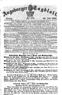 Augsburger Tagblatt Montag 23. Juni 1856