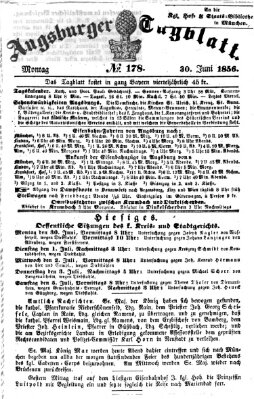 Augsburger Tagblatt Montag 30. Juni 1856