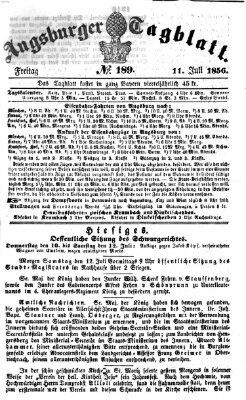 Augsburger Tagblatt Freitag 11. Juli 1856