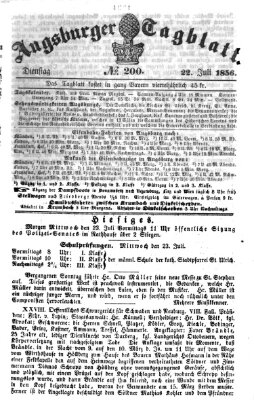 Augsburger Tagblatt Dienstag 22. Juli 1856