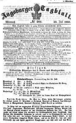 Augsburger Tagblatt Mittwoch 23. Juli 1856