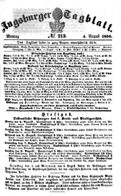 Augsburger Tagblatt Montag 4. August 1856