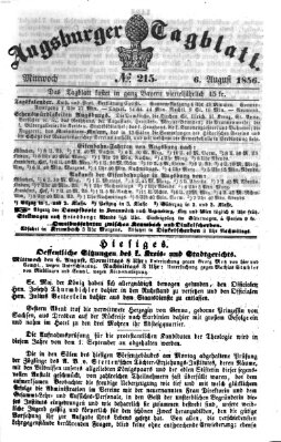 Augsburger Tagblatt Mittwoch 6. August 1856