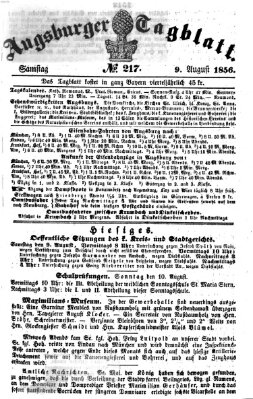 Augsburger Tagblatt Samstag 9. August 1856